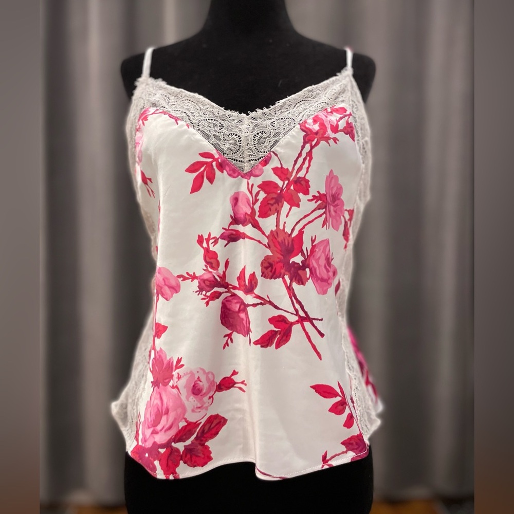 Vintage Floral satin camisole